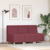 vidaXL Modularna sofa enota brez naslonov 3 pcs Vinorodna rdeča