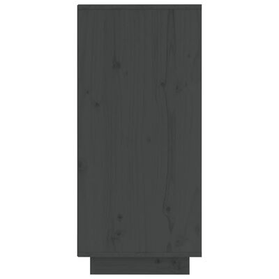 vidaXL Komoda siva 60x34x75 cm trdna borovina