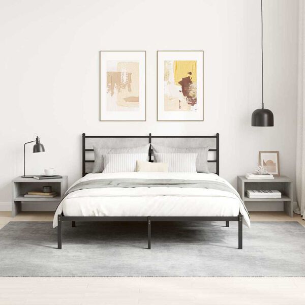 vidaXL Nočna omarica betonsko siva 40x30x30 cm iverna plo&scaron;ča