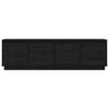 vidaXL TV omarica črna 156x37x45 cm trdna borovina