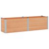 vidaXL Vrtna visoka greda Rjava 200 x 50 x 54 cm WPC in aluminij
