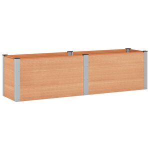 vidaXL Vrtna visoka greda Rjava 200 x 50 x 54 cm WPC in aluminij