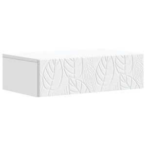vidaXL Stenska stranska miza Bela 59 x 34,5 x 17 cm Inženirski les