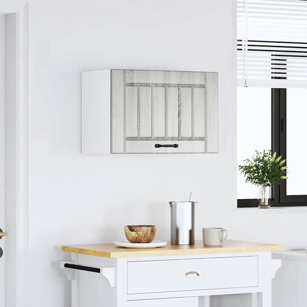 vidaXL Kuhinjska stenska omarica Lucca siva sonoma inženirski les