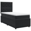 vidaXL Postelja boxspring z vzmetnico Črna 80 x 200 cm Žamet