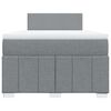 vidaXL Boxspring postelja z vzmetnico svetlo siva 120x190 cm blago