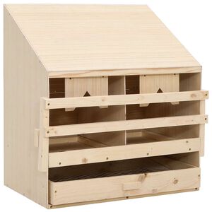 vidaXL Gnezdi&scaron;če za koko&scaron;i z 2 predelkoma 63x40x65 cm trdna borovina