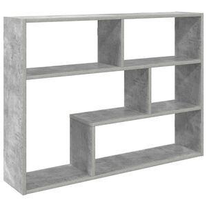 vidaXL Stenska polica Montaža za steno Siva 95 x 20 x 69,5 cm