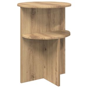 vidaXL Stranska miza Artisan hrast &Oslash; 39,5 x 55 cm Inženirski les