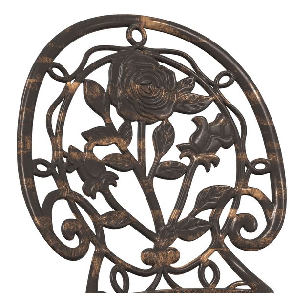 vidaXL Vrtnik Bistro Set 3 pcs Bronasta Aluminij