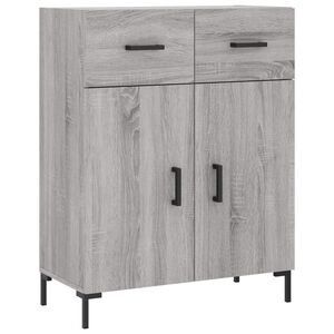 vidaXL Komoda siva sonoma 69,5x34x90 cm inženirski les