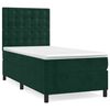 vidaXL Box spring postelja z vzmetnico temno zelena 90x200 cm žamet