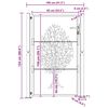 vidaXL Vrtna vrata 100x150 cm iz kortenskega jekla z motivom drevesa