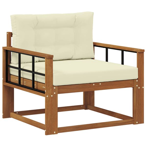 vidaXL Srednji zunanji kavč Masiven les akacije Naravna