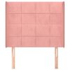 vidaXL Vzglavje z u&scaron;esi roza 103x16x118/128 cm žamet