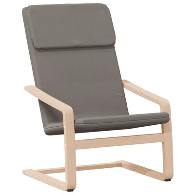 vidaXL Stol za sproščanje s stolčkom za noge taupe blago
