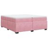 vidaXL Box spring postelja z vzmetnico roza 200x200 cm žamet