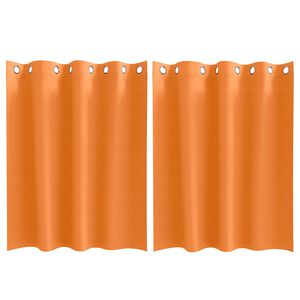 vidaXL Zavese za zatemnitev z obroči 2 pcs Svetlo oranžna 140 x 140 cm