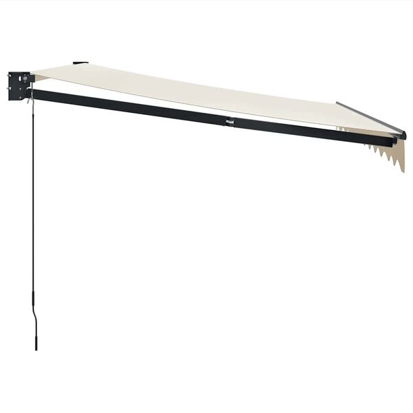 vidaXL Zložljiva tenda krem 3x2,5 m blago in aluminij