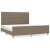 vidaXL Posteljni okvir brez vzmetnice taupe 160x200 cm blago