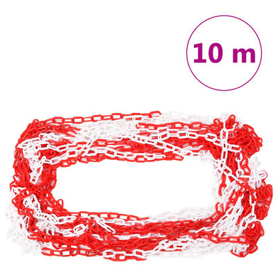 vidaXL Komplet stožcev z 10 m verigo rdeči in beli