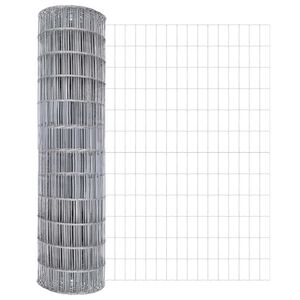 vidaXL Evropska ograja srebrna 1.4 x 10 m