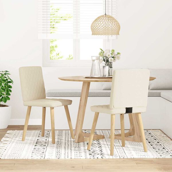 vidaXL Jedilni stol 2 kosa platno