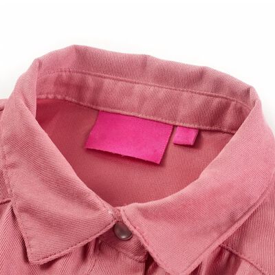 Otroška bluza z balonastimi rokavi starinsko roza 92