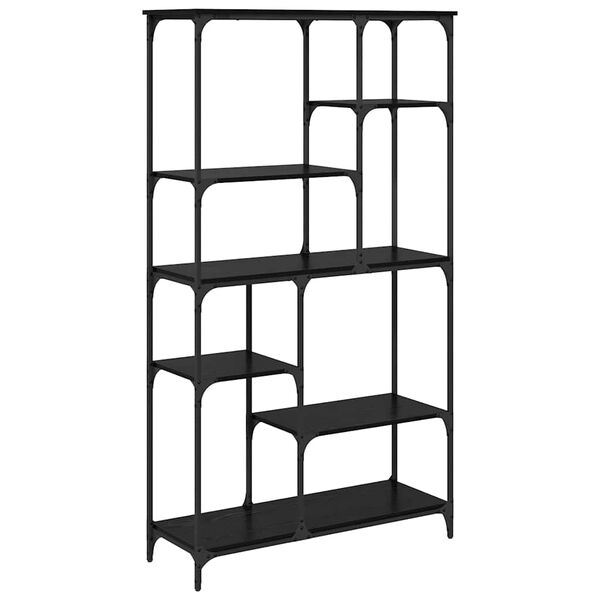 vidaXL Knjižna polica Črna Orehovina 99 x 35,5 x 176 cm