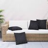vidaXL Razpr&scaron;evne blazine 4 pcs Črno karo 50 x 50 cm Poliester