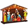 vidaXL Božične jaslice SALO 31 x 7,5 x 21,5 cm Smola večbarvno