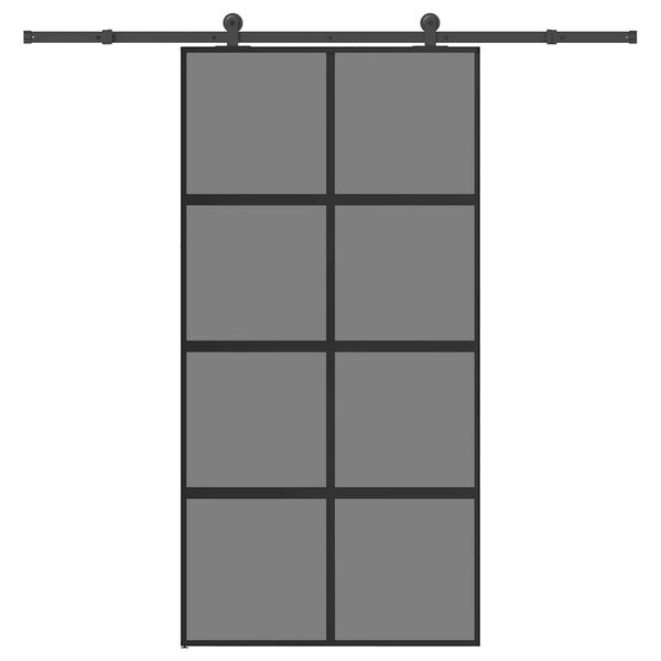 vidaXL Drsna vrata z opremo 102,5x205 cm kaljeno steklo in aluminij