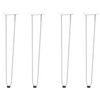 vidaXL Noge z lasmi za konzolne mizice 4 kosi bele barve 72 cm masivno jeklo