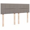 vidaXL Box spring postelja z vzmetnico taupe 140x190 cm blago