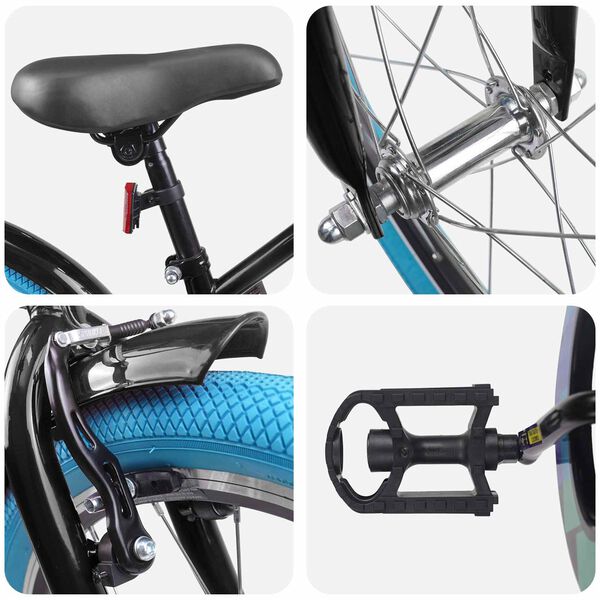 vidaXL Otro&scaron;ko Kolo 18 Palcev za 5-7 let Črna