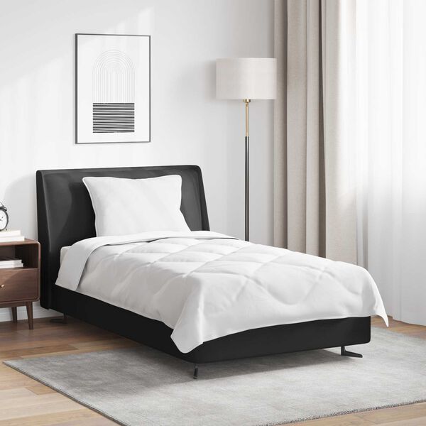 vidaXL Odeja z blazino 2 pcs Bela Mikrovlakna