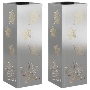 vidaXL Solarno LED svetilo za pot 2 kos Toplo bela 18 x 18 x 50 cm