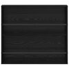 vidaXL Regal za revije s polico 2 pcs Črna Orehovina 80 x 12 x 70 cm