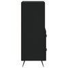 vidaXL Komoda črna 34,5x34x90 cm inženirski les