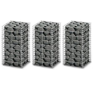 vidaXL Gabion 3 kosi pocinkana žica 25 x 25 x 50 cm