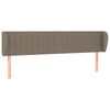 vidaXL Vzglavje z u&scaron;esi taupe 163x23x78/88 cm blago