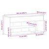 vidaXL Lavica za čevlje črna 102x30,5x45 cm iz inženirskega lesa