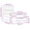 vidaXL Postelja z vzmetnico z vzmetnico Temno rjava 120 x 190 cm blago