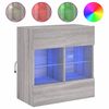 vidaXL Stenska TV omarica z LED lučkami siva sonoma 58,5x30x60,5 cm