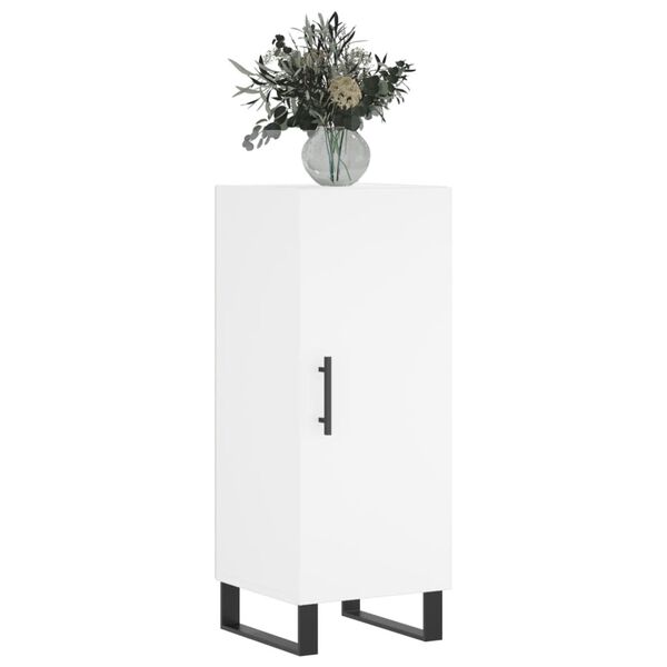 vidaXL Komoda bela 34,5x34x90 cm inženirski les