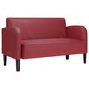 vidaXL Loveseat kavč vinsko rdeča 110 cm umetno usnje
