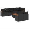 vidaXL Patio Sofa Set 8-sedežni Black