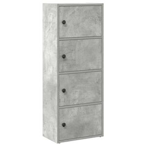 vidaXL Knjižna omara betonsko siva 40x24x102 cm inženirski les