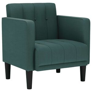 vidaXL Kavč z nasloni za roke temno zelen 53 cm blago