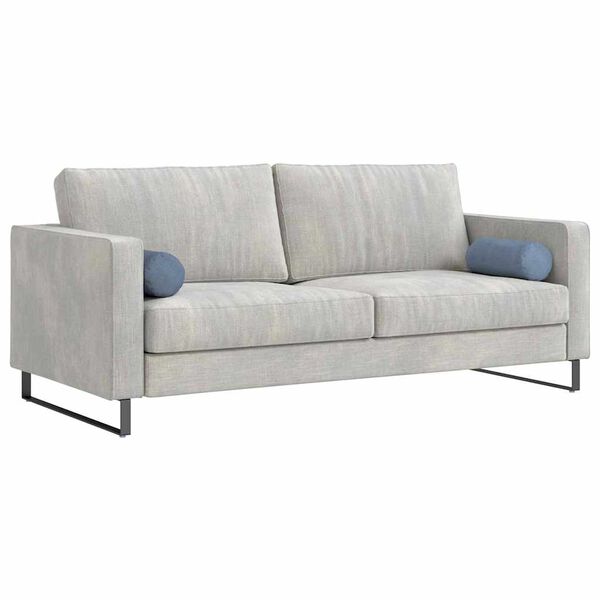 vidaXL Blazine 2 pcs Modra Ø 15 x 40 cm Žametna tkanina